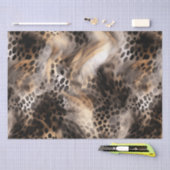 ブラッククリームヒョウ動物ブライダルシャワー 薄葉紙 (クラフト)