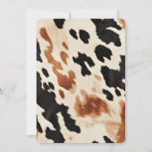 ブラッククリームブラウンカウハイド ブライダルシャワー 招待状 (裏面)