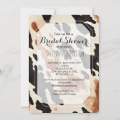 ブラッククリームブラウンコウィドブライダルシャワー 招待状 (正面)