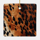 ブラッククリームブラウンコウィド金ゴールドモノグラム セラミックオーナメント (裏面)