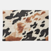 ブラッククリームブラウンコウィド キッチンタオル (横)