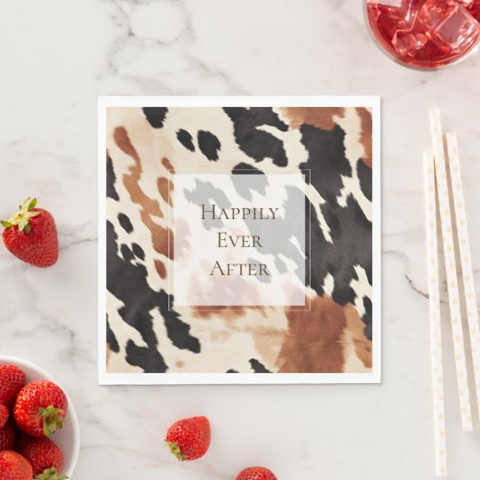 ブラッククリームブラウンコウィド スタンダードランチョンナプキン (インサイチュ)