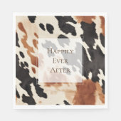 ブラッククリームブラウンコウィド スタンダードランチョンナプキン (正面)