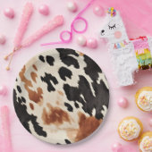 ブラッククリームブラウンコウィド ペーパープレート (パーティー)