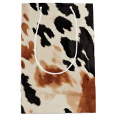 ブラッククリームブラウンコ結婚ウィド ミディアムペーパーバッグ (正面)