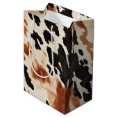 ブラッククリームブラウンコ結婚ウィド ミディアムペーパーバッグ (裏面アングル)