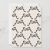 ブラッククリームリボン&ボウズ写真結婚ズ セーブザデート (裏面)