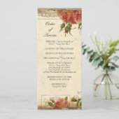 ブラッククリームヴィンテージエッフェルタワーバラ式 招待状 (スタンド正面)