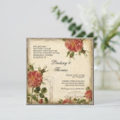 ブラッククリームヴィンテージエッフェルタワーリハーサルディナー 招待状 (スタンド正面)