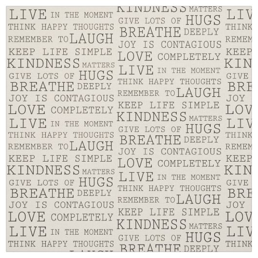 ブラッククリーム感動的引用文 ファブリック (見本)