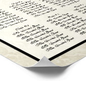 ブラッククリーム披露宴テーブル座席表 ポスター (角)