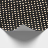 ブラッククリーム水玉模様包装紙 ラッピングペーパー (角)