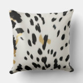 ブラッククリーム金ゴールドウエスタンコウィド クッション (裏面)