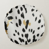 ブラッククリーム金ゴールドウエスタンコウィド ラウンドクッション (裏面)