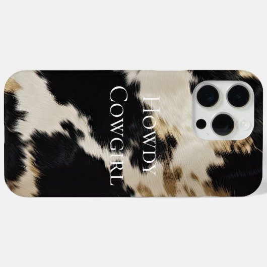 ブラッククリーム金ゴールドウエスタンコウィド Case-Mate iPhoneケース (裏面 (横))