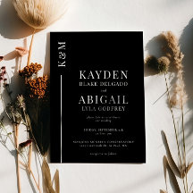 ブラッククリーンラインミニマル結婚リスト