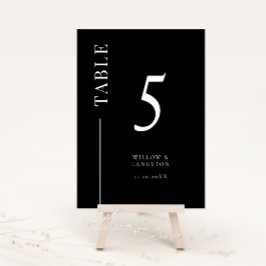 ブラッククリーン結婚ラインのテーブル番号 テーブルナンバー