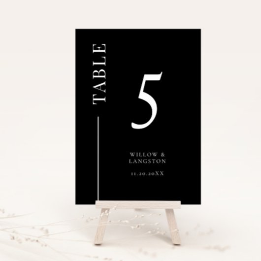 ブラッククリーン結婚ラインのテーブル番号 テーブルナンバー