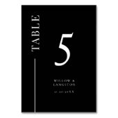 ブラッククリーン結婚ラインのテーブル番号 テーブルナンバー (裏面)