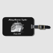 ブラッククルーズメモリーズのパーソナライズ荷物タグ ラゲッジタグ (正面横)