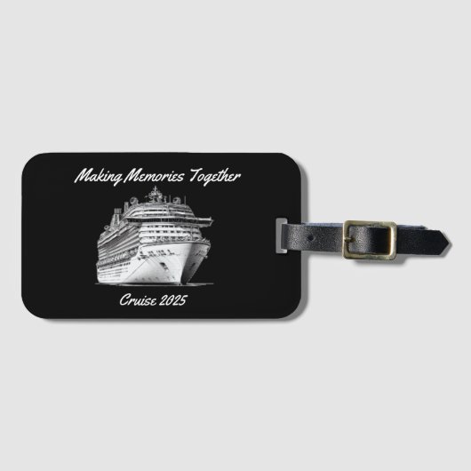 ブラッククルーズメモリーズのパーソナライズ荷物タグ ラゲッジタグ (正面横)