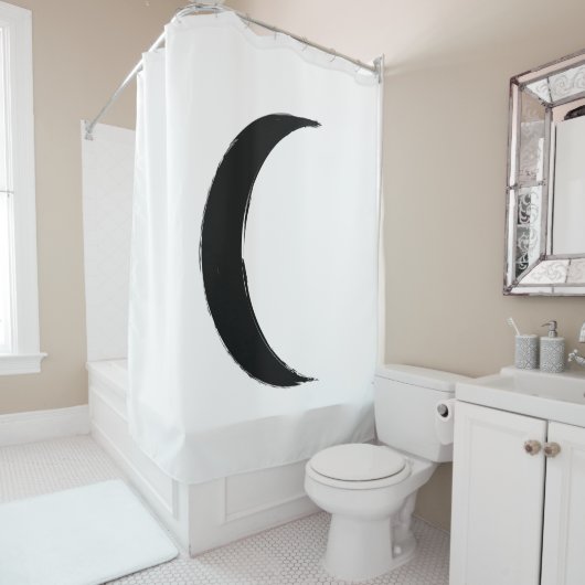 ブラッククレセントウェニング魔法ダークムーンアストロロジー シャワーカーテン (インサイチュ)