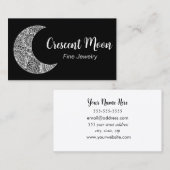 ブラッククレセントムーンジュエリーメーカー 名刺 (正面/裏面)