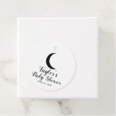 ブラッククレセントムーン占星術十二星座ベイビーシャワー フェイバータグ (インサイチュ)