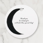 ブラッククレセントムーン占星術 ブライダルシャワー フェイバータグ (裏面)