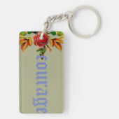 ブラッククロウとバラ キーホルダー (裏面)