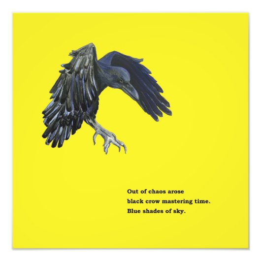 ブラッククロウと俳句 フォトプリント (正面)