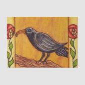 ブラッククロウアールデコバラフォークアート 薄葉紙 (正面)