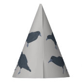 ブラッククロウオングレーパーソナライズされた パーティーハット (裏面)