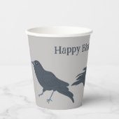 ブラッククロウオングレーパーソナライズされた 紙コップ (正面)