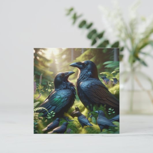 ブラッククロウカラス鳥アート (スタンド正面)