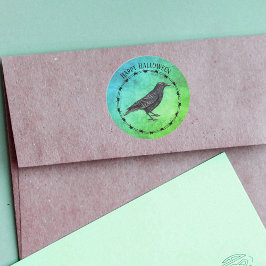 ブラッククロウサークルブラックバーベットワイヤーブルーグリーン ラウンドシール