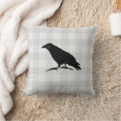 ブラッククロウシルエットハロウィーン秋装飾用クッション クッション (ブランケット)