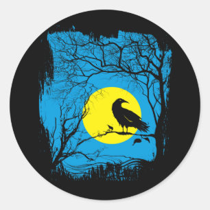 ブラッククロウステッカー ラウンドシール