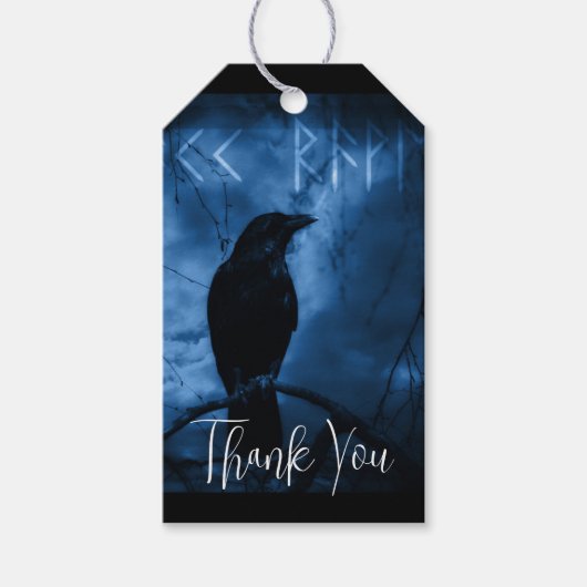 ブラッククロウズラーンズダークゴシックスタイルありがとう ギフトタグ (正面)