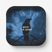 ブラッククロウズラーンズダークゴシックスタイル誕生日 ペーパープレート (正面)