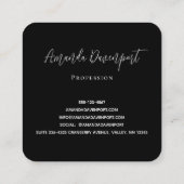 ブラッククロウズラーンズダークゴシックスタイル スクエア名刺 (裏面)