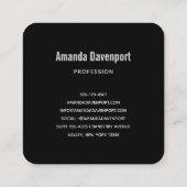 ブラッククロウズラーンズダークゴシックスタイル スクエア名刺 (裏面)