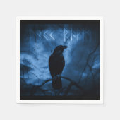 ブラッククロウズラーンズダークゴシックスタイル スタンダードカクテルナプキン (正面)