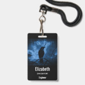 ブラッククロウズラーンズダークゴシックスタイル バッジ (Back with Lanyard)