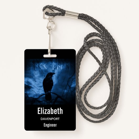 ブラッククロウズラーンズダークゴシックスタイル バッジ (正面ランヤード)