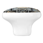 ブラッククロウバーズアールヌーボーアールデコバード セラミックノブ (側面)