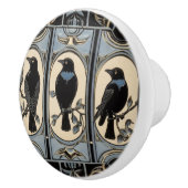 ブラッククロウバーズアールヌーボーアールデコバード セラミックノブ (右)