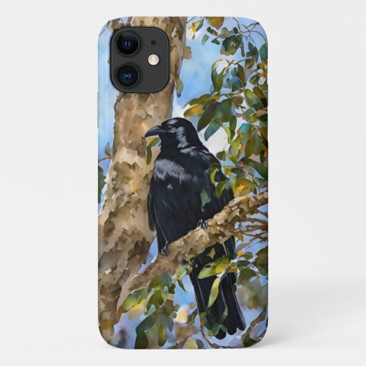 ブラッククロウバードアートフォンケース Case-Mate iPhoneケース (裏面)