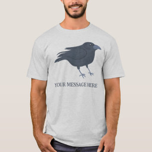 ブラッククロウバードイラストレーション パーソナライズされた Tシャツ