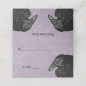 ブラッククロウパープルかわいらしの頭 プレイスカード (外部開封)